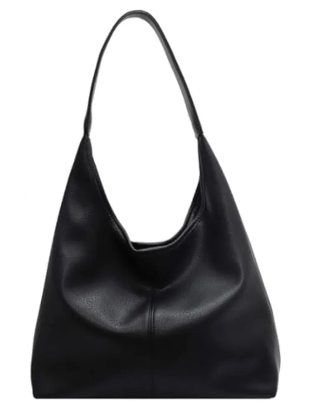 Slouchy Hobo Tote Bag Faux Leather Shoulder Purse 2pcs Work Handbags